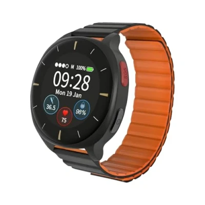 Immagine di Monitor Salute Smartwatch Audar E2 Bracciale Salvavita Anziani per Cardiofrequenzimetro,Pressione Sanguigna,SpO2,Temperatura, Cadut,Allarme SOS GPS,Dati Tramite Piattaforma Cloud IoT,IP67(10 Giorni)