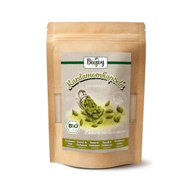 Immagine di Biojoy Baccelli di Cardamomo in Polvere BIO (100 g), Verde Macinato (Elettaria cardamomum)