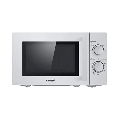 Immagine di Comfee CMSN 20 si Mikrowelle/Solo Mikrowelle mit 5 Leistungsstufen/Innenbeleuchtung/easy Defrost/360Drehteller/Zwei Drehregler/20L/700W/ Silber