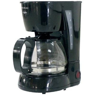 Immagine di SOGO Human Technology CAF SS 5655 Macchina per il caffè Nero Capacità tazze=4 Caraffa in vetro, Funzione mantenimento calore
