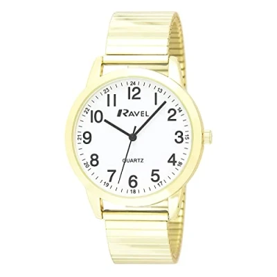 Immagine di Ravel Orologio da Donna al Quarzo per Tutti i Giorni con Minuteria Punteggiata Analogico R0232.22.1 Bracciale Espansore in Acciaio Inossidabile Color Oro