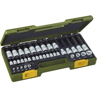 Immagine di Proxxon Kit inserti giravite a bussola 1/2, 1/4 42 parti 23290