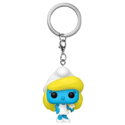 Immagine di Funko POP! Keychain: Smurfs Smurfette Mini Figura in Vinile da Collezione Novità Portachiavi Riempitivi per Calze Idea Regalo Merchandising Ufficiale TV Fans Minifigure
