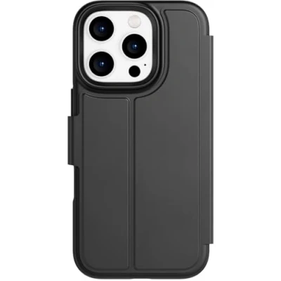 Immagine di tech21 EvoLite Custodia a portafoglio per iPhone 16 Pro, con 3 scomparti schede, protezione dagli urti, colore: nero