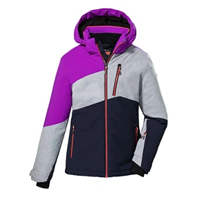 Immagine di Killtec Ksw 166 Grls Ski Jckt Sci/Giacca Funzionale con Cappuccio Rimovibile e paraneve, Orchidea Fluo Pura, 140 Bambine Ragazze