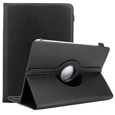 Immagine di Cadorabo Custodia per tablet compatibile con Alcatel 1T (7 Pollici) in NERO protettiva pelle sintetica funzione di supporto a 360 gradi elastico