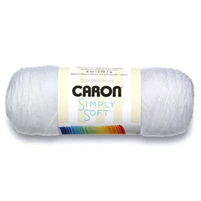 Immagine di Caron Simply Soft Confezione da 3 gomitoli di filo morbido #H97003 9701 bianco