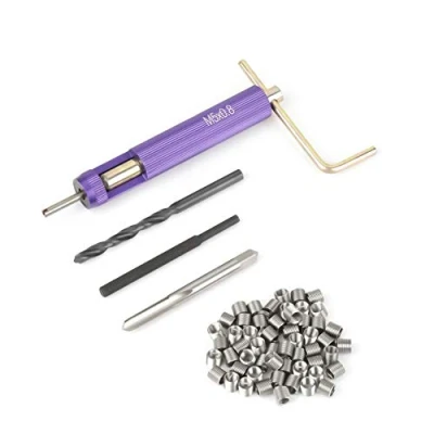 Immagine di Kit di inserti per la riparazione della filettatura in acciaio inossidabile M5 * 2D da 50 pezzi Set attrezzi manuali compatibili automatica