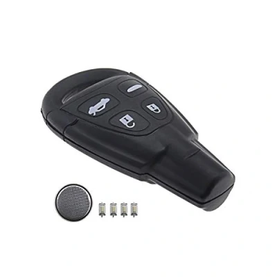 Immagine di OTOTEC Kit Di Riparazione Custodia Portachiavi Compatibile Con SAAB 9 3 2003 201 5 2011 Chiave Telecomando 4 Pulsanti (lama Non Tagliata)