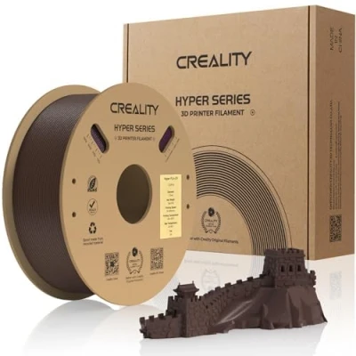Immagine di Filamento PLA Hyper in Fibra di Carbonio Ufficiale Creality Ocra 1KG, per Stampanti 3D la Stampa Ad Alta Velocità, Liscio, Precisione Dimensionale +/ 0,03 mm, 2,2 lbs/spool