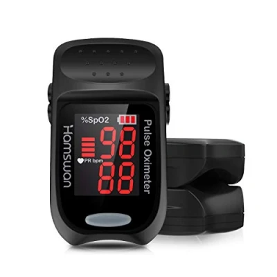 Immagine di HAMSWAN Pulsossimetro da Dito Professionale, Saturimetro dito, La Frequenza del Polso (PR) e con Display a OLED, Letture Immediate Ossimetro per Saturazione di Ossigeno(SpO2), Adulti Bambini