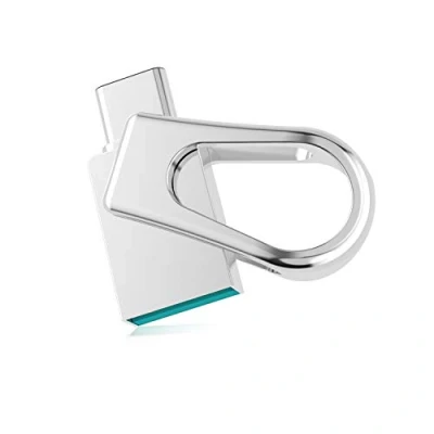 Immagine di Chiavetta USB C 64GB, RAOYI Pendrive 3.0 e Tipo OTG Dual Flash Drive Metallo Impermeabile Compatibile con PC, Telefoni (Huawei, Xiaomi, Oneplus), Argento