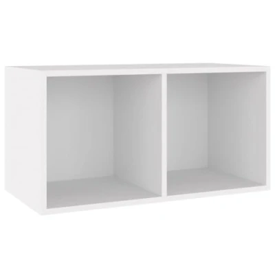 Immagine di vidaXL Contenitore per Vinili Elegante Robusto Collezione Espositore Dischi Mensole Portaoggetti Archiviazione LP Bianco in Legno ingegnerizzato