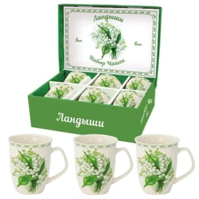 Immagine di Olymp Set di 6 tazze mughetto, 330 ml, in confezione regalo per persone