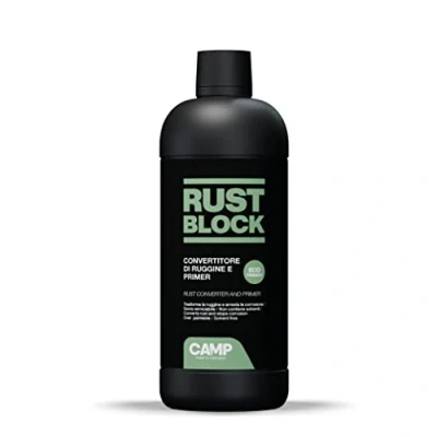 Immagine di Camp RUST BLOCK CONVERTIRUGGINE e PRIMER, Converte blocca la ruggine, Protettivo, Eco friendly, Sovra verniciabile, 750 ml