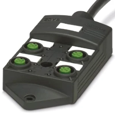 Immagine di Phoenix Contact SACB 4/ 8 5,0PUR SCO P 1452424 Scatola sensore attuatore passiva Distributore M12 con filettatura in plastica 1 pz.