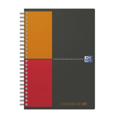 Immagine di Oxford 100103165 Addressbook Formato A5 144 Pagine Carta 80gr Rigatura Speciale, Nero