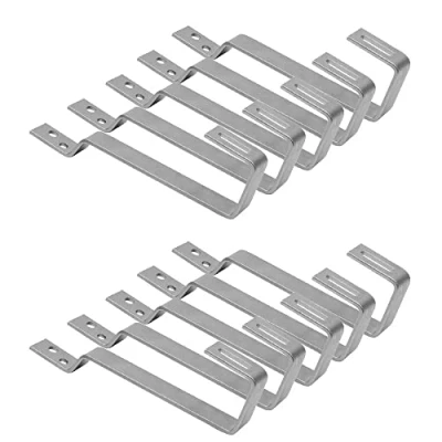 Immagine di 10 pezzi. Offgridtec© Gancio per tetto in acciaio inox V2a, montaggio a parete di pannelli solari su tegole coda castoro,