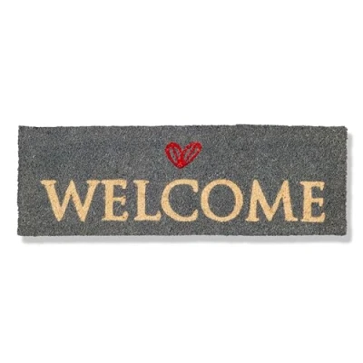 Immagine di Astra zerbino interno Welcome antisdrucciolo tappetino in cocco antibatterico resistente per porte 25x75 cm antipolvere 100%