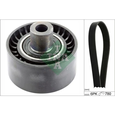 Immagine di INA 529 0406 10 Kit cinghie Poly V Controllare corsa libera generatore ed ev. sostituire, Attrezzi speciali necessari per montaggio