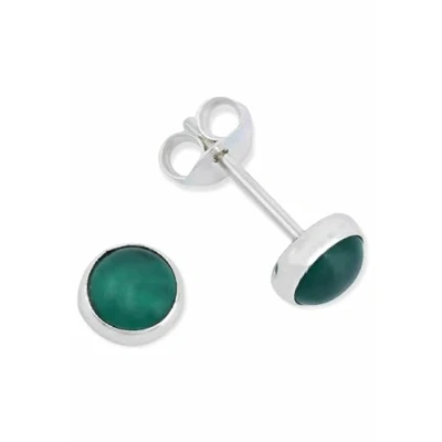 Immagine di Orecchini a perno argento 925 con pietre preziose onice pietra in sterling da donna vero (MOS 038 14)