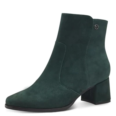 Immagine di Tamaris Comfort 8 85312 43 Stivale Heel, Stivali alla Moda Donna, camoscio Verde, 37 EU Larga