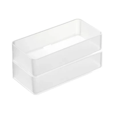 Immagine di Yamazaki 3642 TOWER Set organizer impilabile M x2, bianco, Resina PS, minimalista, 8 x 16 3.7 cm