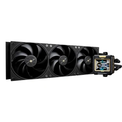 Immagine di Thermalright Frozen Warframe 360 Black CPU Water Cooler con 3 ventole PWM 2000 giri/min, schermo LCD IPS risoluzione 320 * 240, raffreddamento liquido CPU, PC Aio per AMD: AM4/AM5/Intel