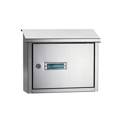 Immagine di ARREGUI V4077 Maxi Cassetta Postale in Acciaio per Porte o Cancelli Interni, 33x4 cm, Taglia M (DIN A4 Posta e Rivista), Anticorrosivo, effetto specchio