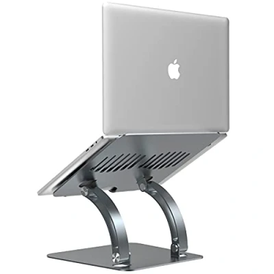 Immagine di GRSTREE Supporto pc portatile,supporto laptop,Supporto ergonomico in alluminio,Compatibile con MacBook, Air, Pro, Dell XPS, Samsung, tutti i computer portatili da 10 a 16&quot;, colore: Grigio