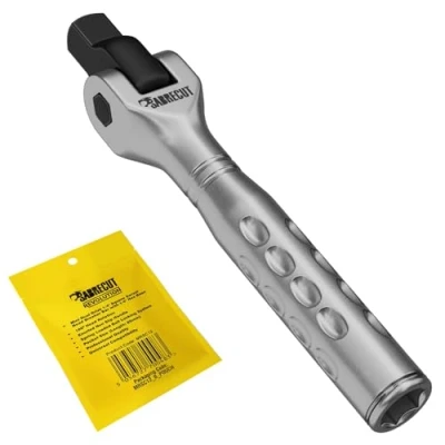 Immagine di 1 x SabreCut MRSC12 Mini Dual Drive compatto 1/4&quot; barra quadrata con Testa girevole base esagonale impugnatura zigrinata antiscivolo a 180 gradi sistema di bloccaggio molla