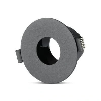 Immagine di Portafaretto LED da Incasso GU10 Rotondo Colore Nero con Interno