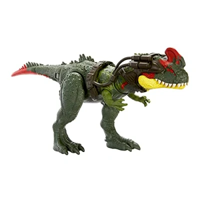 Immagine di Mattel Jurassic World, Predatori Giganti, Sinotiranno, dinosauro di grandi dimensioni con mossa d&#039;attacco e kit tracciamento, per il gioco classico digitale, Giocattolo Bambini 4+ Anni, HLP25