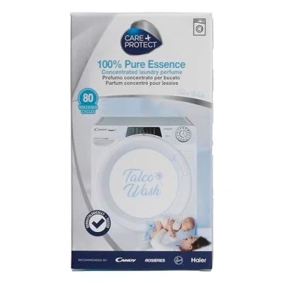 Immagine di CARE + PROTECT Talco Wash, 100% Pure Essence, Profumatore Bucato per Lavatrice, Essenza Concentrata Biancheria e Vestiti, Formula attiva di Lunga Durata, fino a 5 settimane, 80 cicli, 400ml