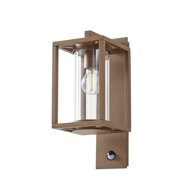Immagine di Lucande applique da esterno Ferda, sensore, sospensione, bronzo, E27