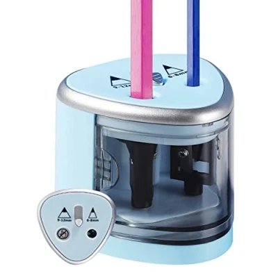 Immagine di ARPDJK, Temperamatite elettrico, Con funzionamento a batteria, Per bambini, la scrivania, matite colorate