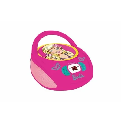 Immagine di Lexibook RCD108BB Barbie Lettore CD Boombox, Jack per Microfono, AUX in, AC o Funziona a batterie, Rosa, Colore,