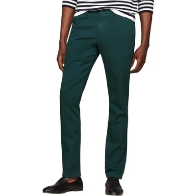 Immagine di Tommy Hilfiger Bleecker Structured Garment DYED Chino, Uomo, Taglia: 36x32, Hunter