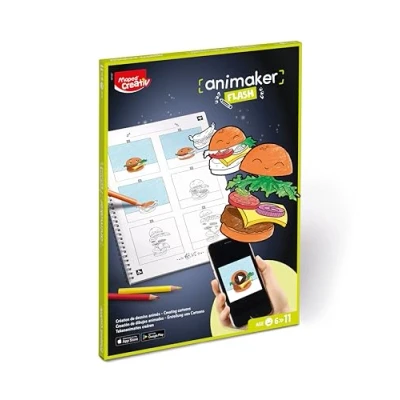 Immagine di MAPED Creativ Animaker Flash Pop Set completo di quaderno da colorare + matite e forniture per istruzioni accesso app dai 6 anni