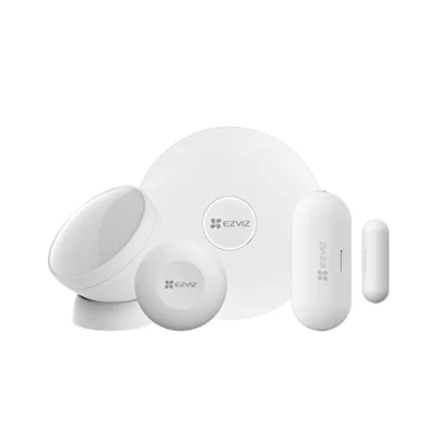 Immagine di EZVIZ Kit Sensori Wireless 4 pezzi, Hub Sicurezza domestica con allarme, Sensore movimento PIR, porta, Pulsante Smart, Connessione Zigbee
