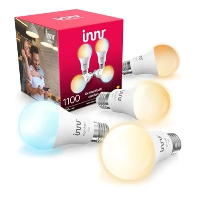 Immagine di innr Smart Lampadina LED 27, Lampadine Luce Calda e Fredda, Compatibile con Hue*, Alexa, Amazon Echo (4a gen), Lampade Zigbee, Dimmerabile, 1190 lumen 4 Pack