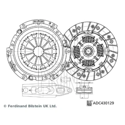 Immagine di BLUE PRINT ADC430129 Kit Frizione a tre pezzi/in parti con grasso sintetico cuscinetto disinnesto 201 MITSUBISHI: COLT 6, SMART: Forfour I