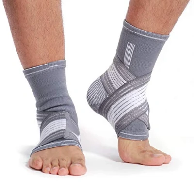 Immagine di NEOtech Care Tutore per caviglia a fascia Tessuto elastico e traspirante compressione regolabile con strappo uomo, donna, ragazzo piede destro o sinistro (S, 1 Paio)