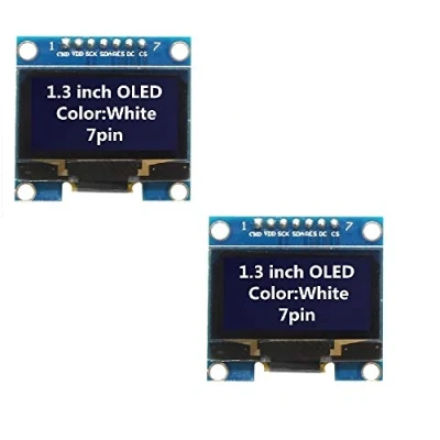 Immagine di Fasizi 2Pcs 1.3 &quot;SPI 128x64 SSH1106 OLED Display LCD Modulo per Arduino AVR PIC STM32 Bianco font