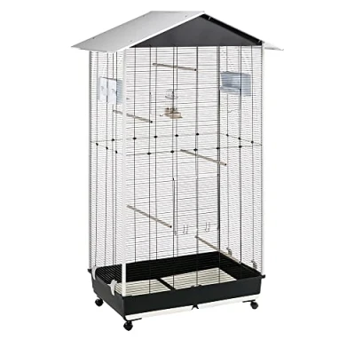 Immagine di Ferplast Gabbia per Uccelli SONIA LARGE Pappagalli, Cenerini, Pappagallini, Parrocchetti, Calopsite, in Metallo, Accessori inclusi Posatoi, 72 x 44 h 75,5 cm.