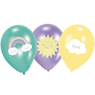 Immagine di Amscan 9904307 6 palloncini Rainbow &amp; Cloud, arcobaleno