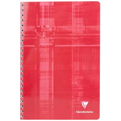 Immagine di Clairefontaine 8172C Un Quaderno a spirale A4 21x29,7 cm 224 pagine quadretti piccoli carta bianca 90g copertina in laminata colore casuale