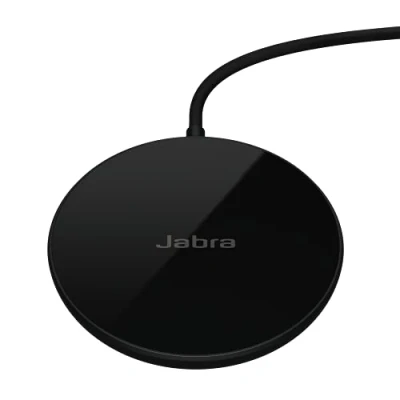 Immagine di Jabra Pad di ricarica wireless a 5 W, con certificazione Qi, Compatibile gli auricolari Elite 10 e 8 Active, Cavo USB A, nero