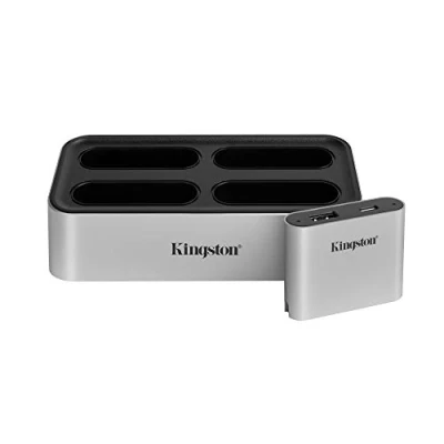 Immagine di Kingston Lettore hub per schede di memoria esterno USB C® 3.2 (Gen 2) Argento/Nero