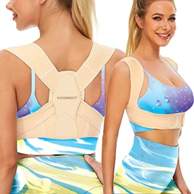 Immagine di Correttore Posturale Spalle Schiena per Donne e Uomini, Fascia Ajustable Raddrizzatore Della Parte Superiore Fornisce Sollievo dal Dolore a Collo, Alta L/XL
